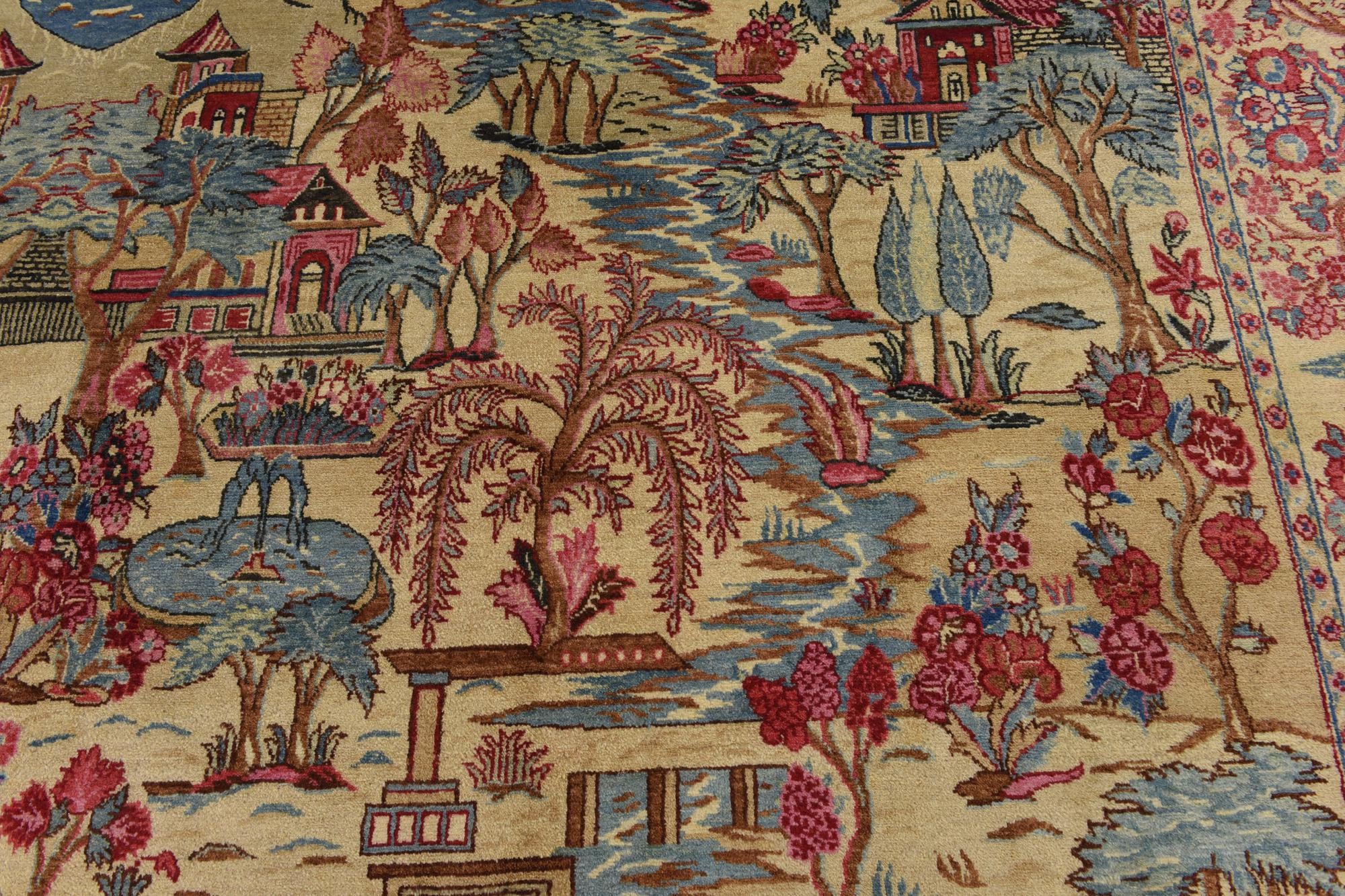 11' x 12' 7 Hand Knotted Tabriz Persian Wool Rug
