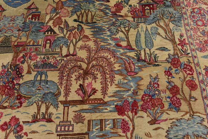 11' x 12' 7 Hand Knotted Tabriz Persian Wool Rug