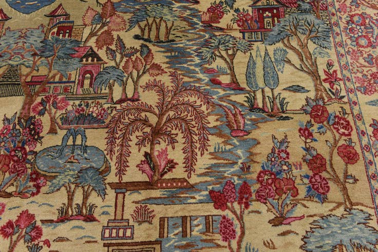 Detail image of 11' x 12' 7 Hand Knotted Tabriz Persian Wool Rug