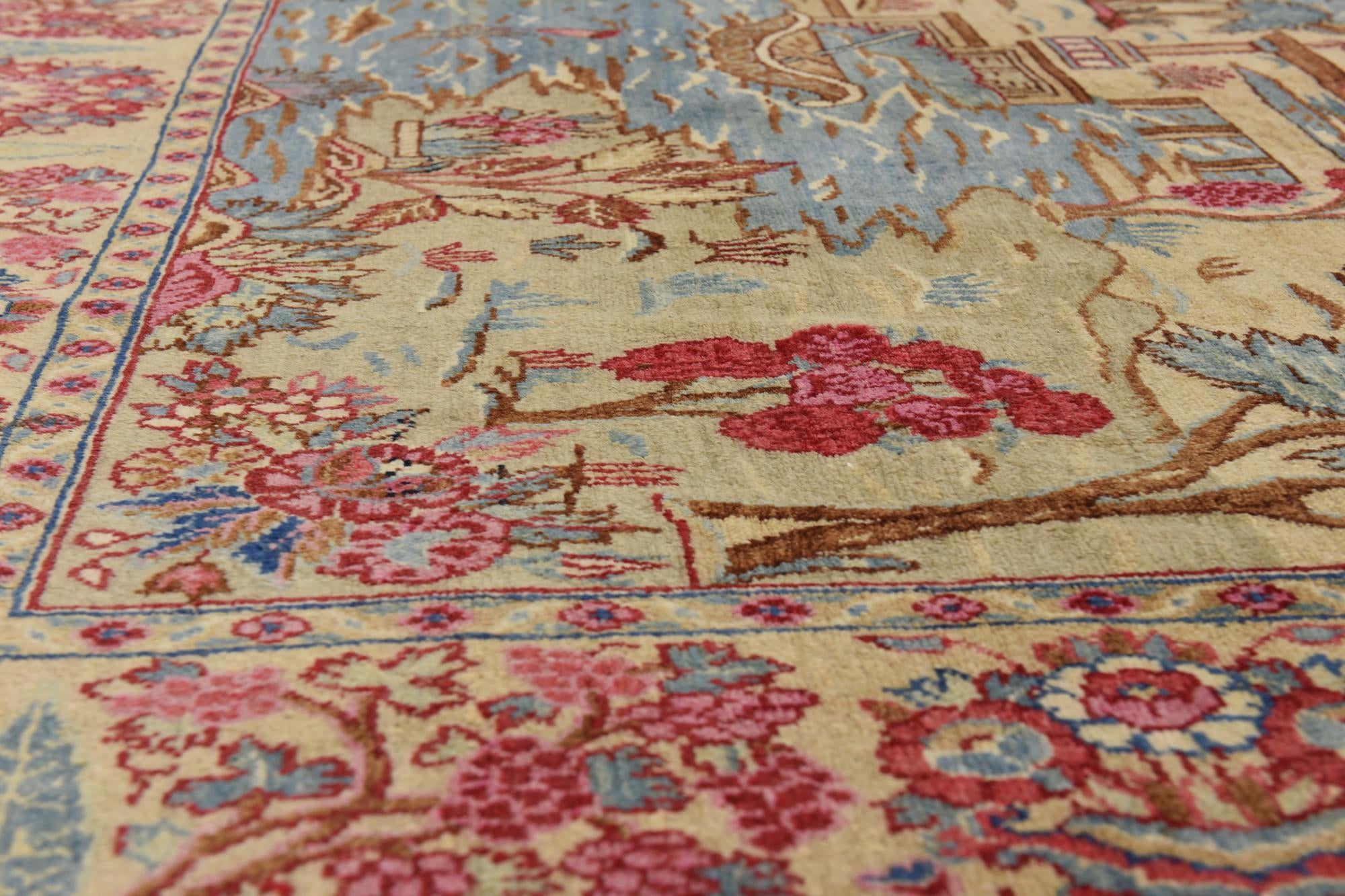 11' x 12' 7 Hand Knotted Tabriz Persian Wool Rug