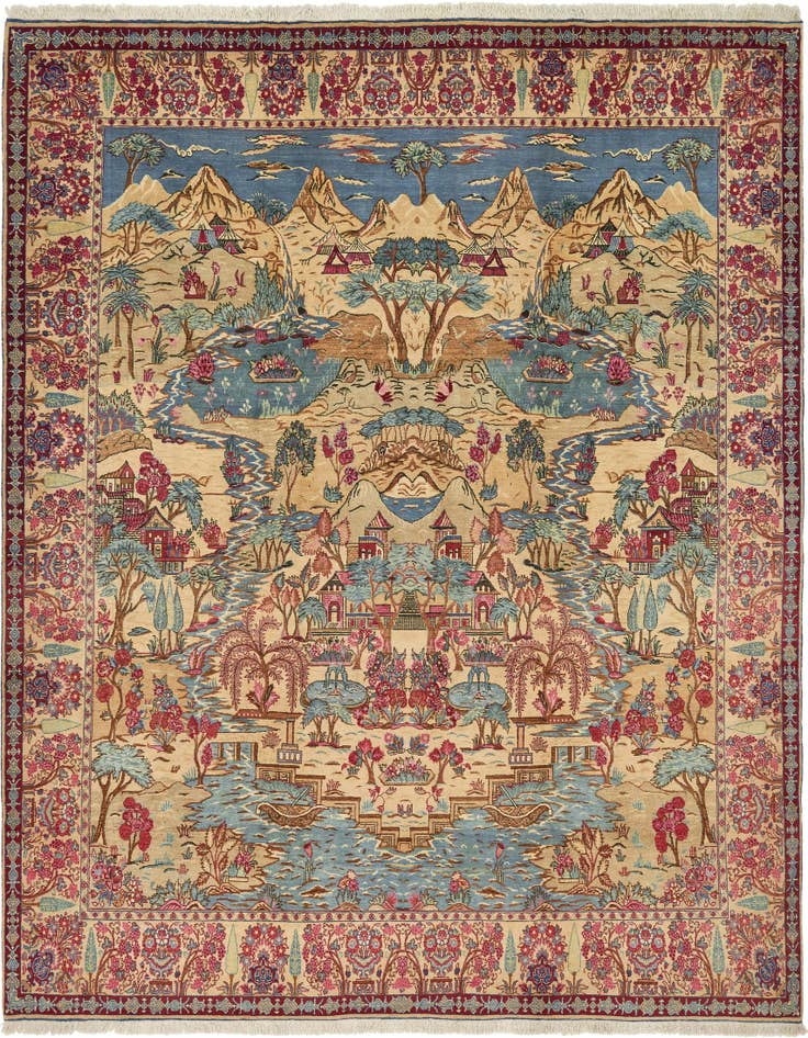 Detail image of 11' x 12' 7 Hand Knotted Tabriz Persian Wool Rug