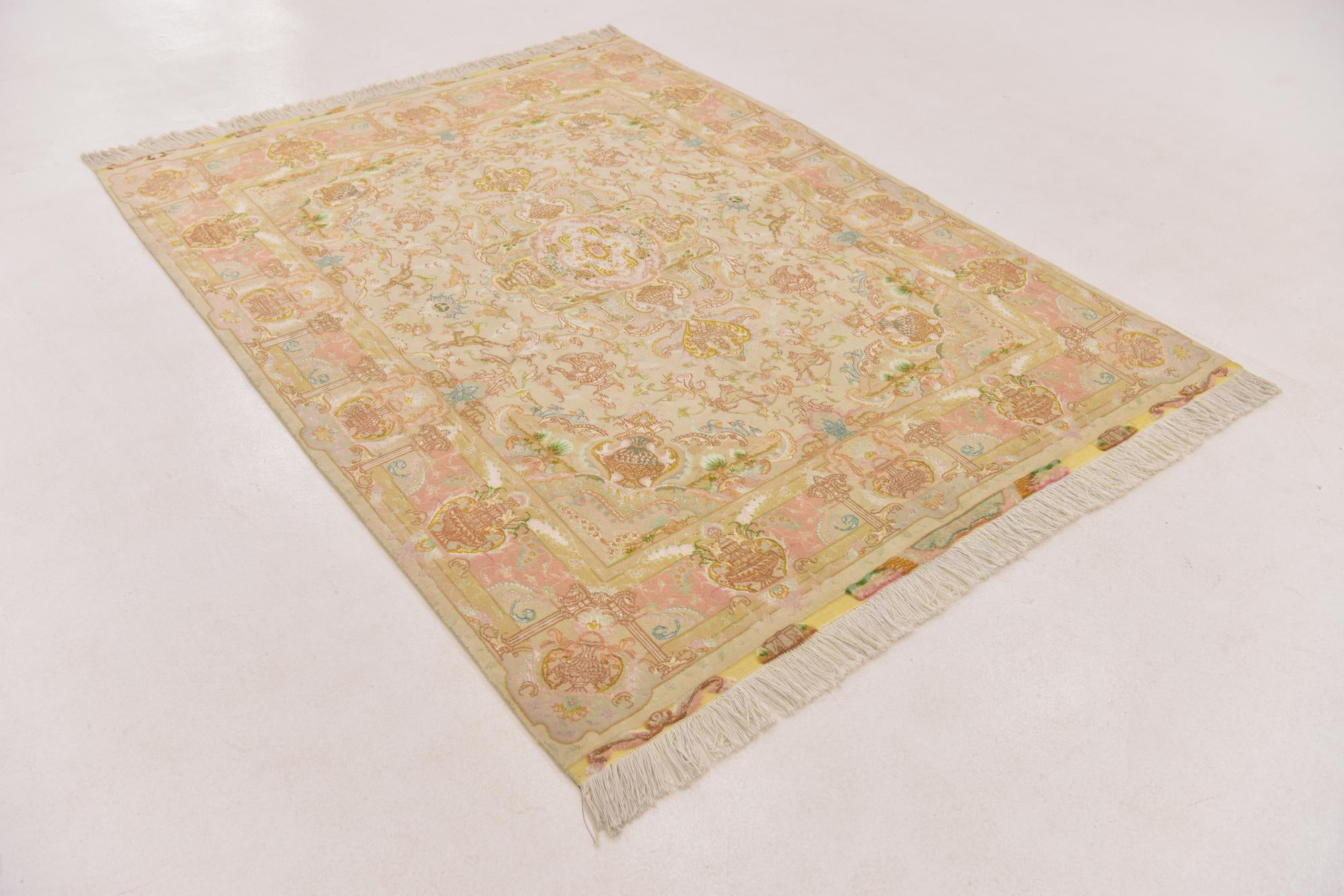 5' x 6' 7 Hand Knotted Tabriz Persian Rug