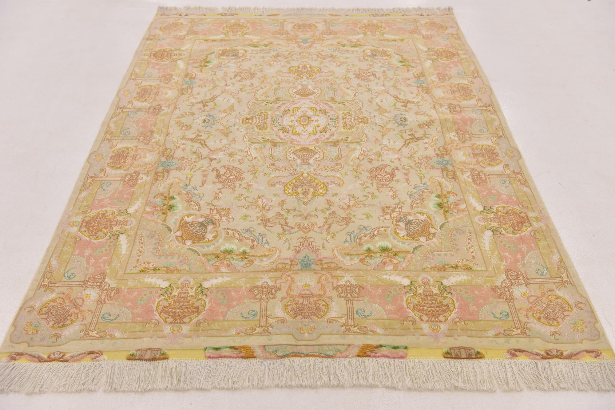 5' x 6' 7 Hand Knotted Tabriz Persian Rug