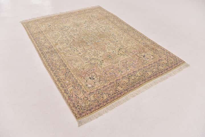 5' x 6' 8 Hand Knotted Tabriz Persian Rug