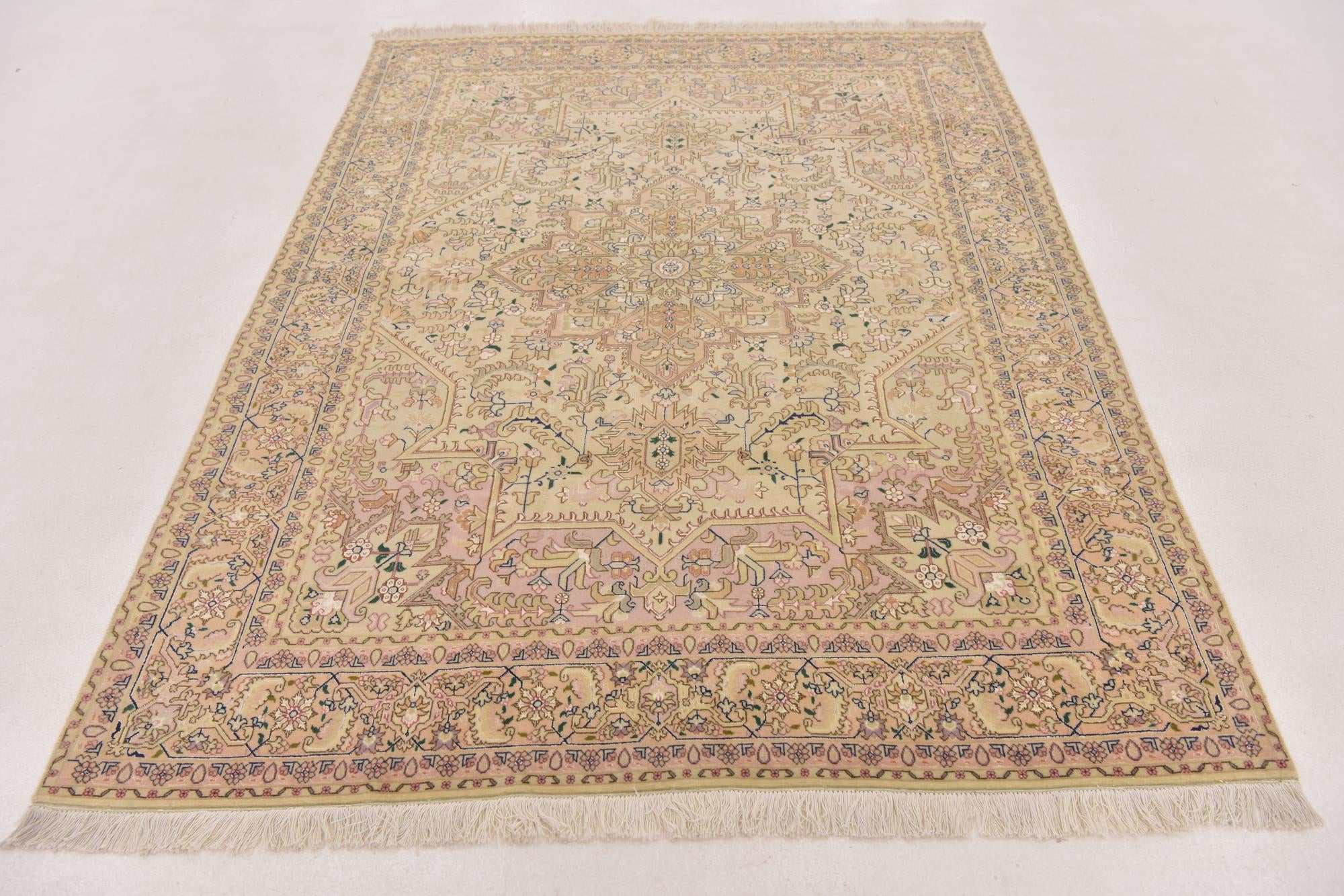 5' x 6' 8 Hand Knotted Tabriz Persian Rug