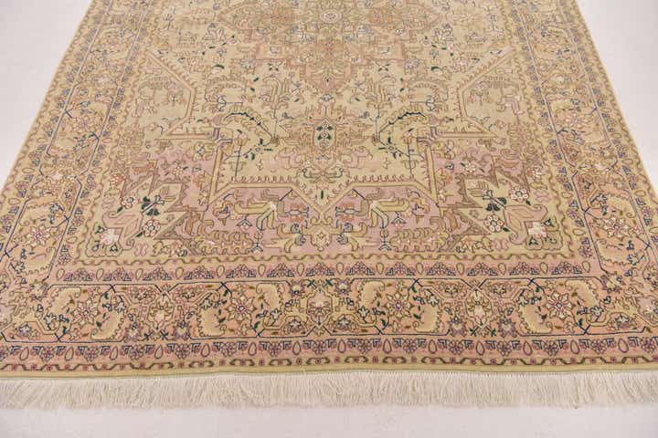 5' x 6' 8 Hand Knotted Tabriz Persian Rug