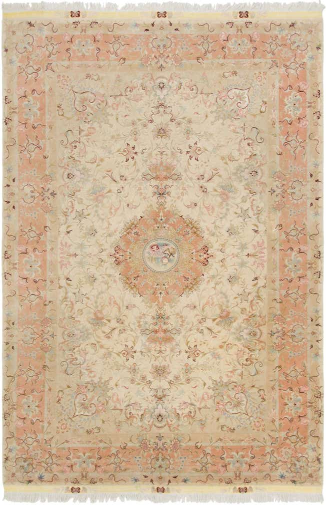 200cm x 305cm Handgeknoopt Tabriz Perzisch Vloerkleed