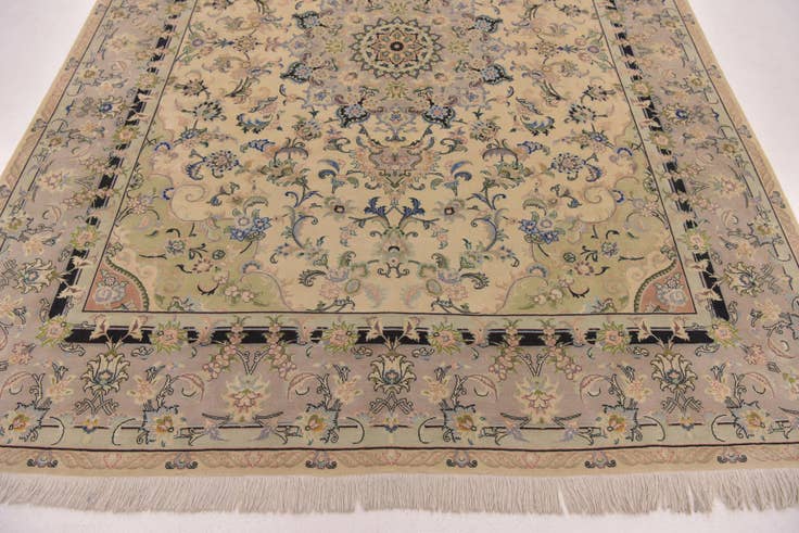 Detail image of 6' 8 x 8' 6 Hand Knotted Tabriz Persian Rug
