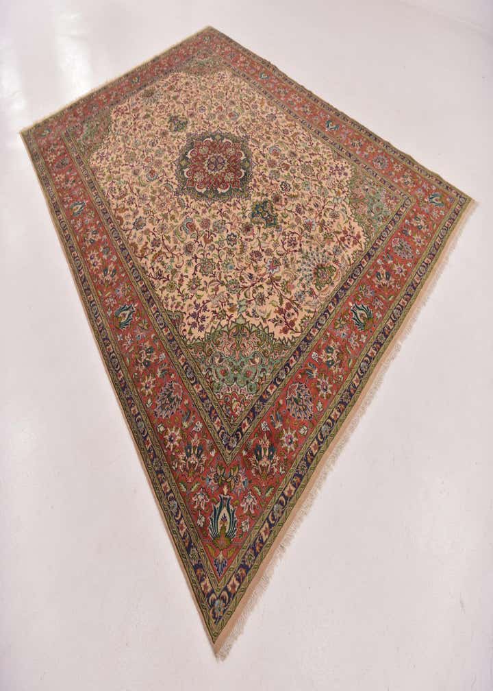 8' x 11' 4 Hand Knotted Tabriz Persian Wool Rug