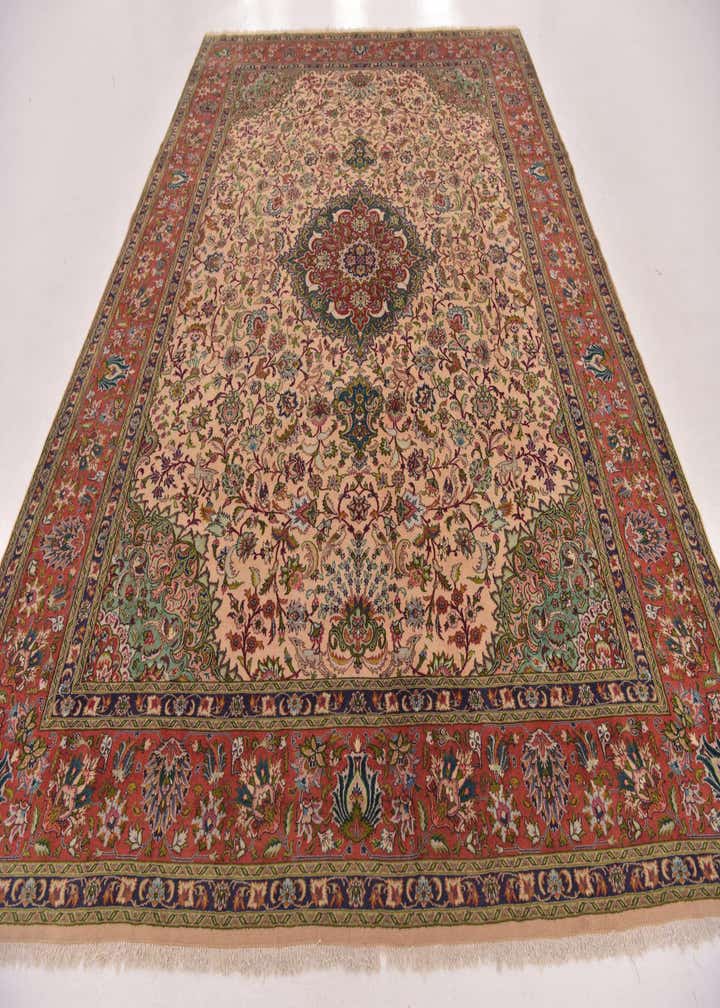 8' x 11' 4 Hand Knotted Tabriz Persian Wool Rug