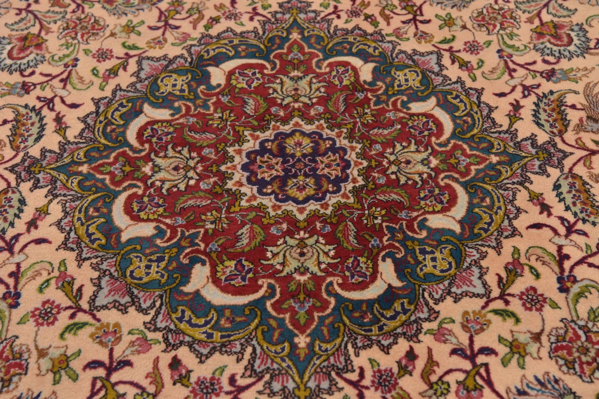 8' x 11' 4 Hand Knotted Tabriz Persian Wool Rug