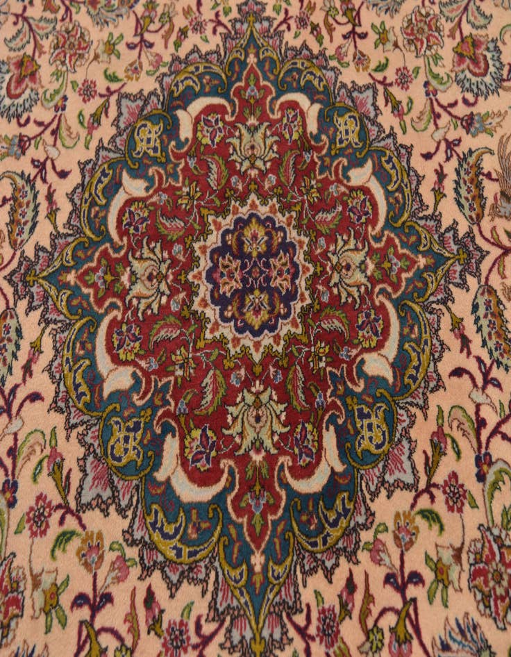 Detail image of 8' x 11' 4 Hand Knotted Tabriz Persian Wool Rug