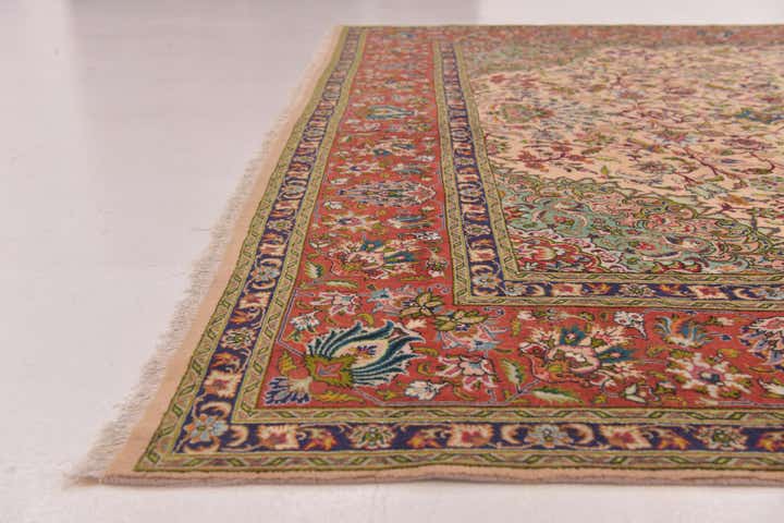 8' x 11' 4 Hand Knotted Tabriz Persian Wool Rug