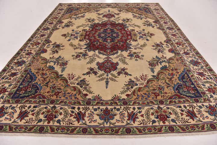 8' 2 x 11' 4 Hand Knotted Tabriz Persian Wool Rug