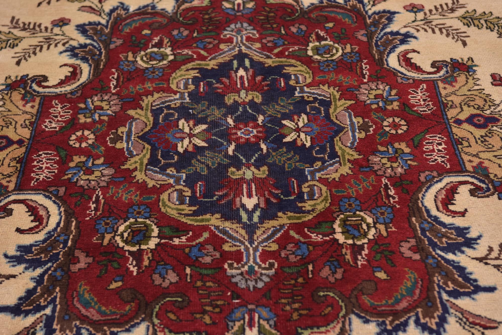 8' 2 x 11' 4 Hand Knotted Tabriz Persian Wool Rug