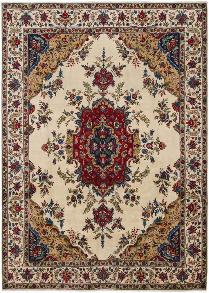 8' 2 x 11' 4 Hand Knotted Tabriz Persian Wool Rug