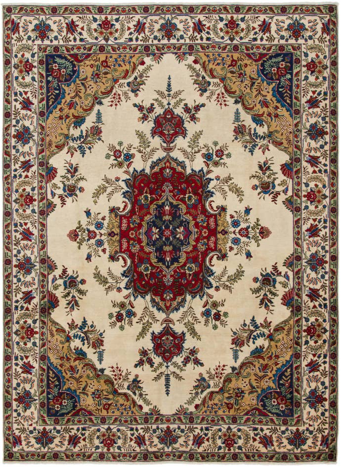 Detail image of 8' 2 x 11' 4 Hand Knotted Tabriz Persian Wool Rug