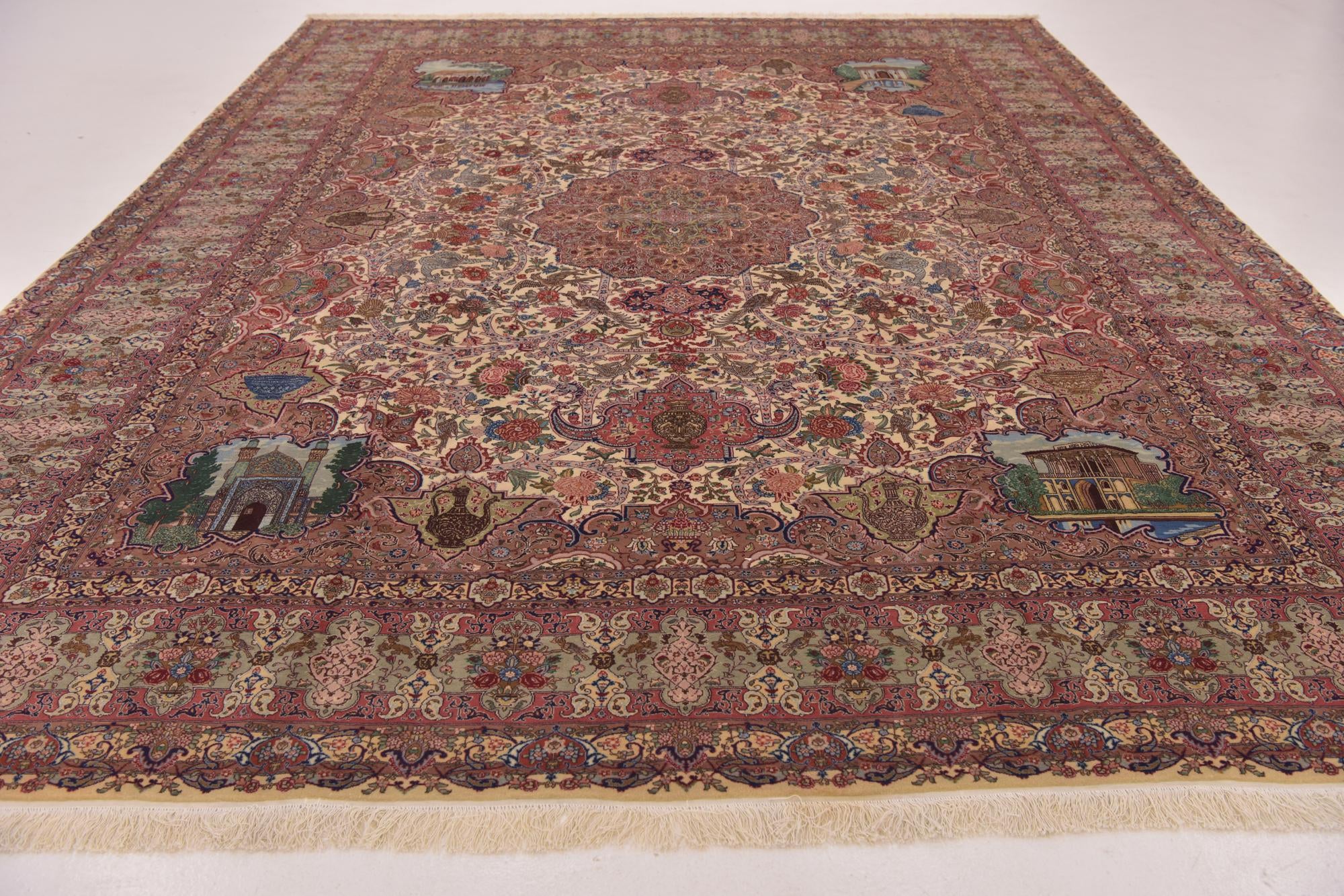 9' 9 x 12' 8 Hand Knotted Tabriz Persian Rug