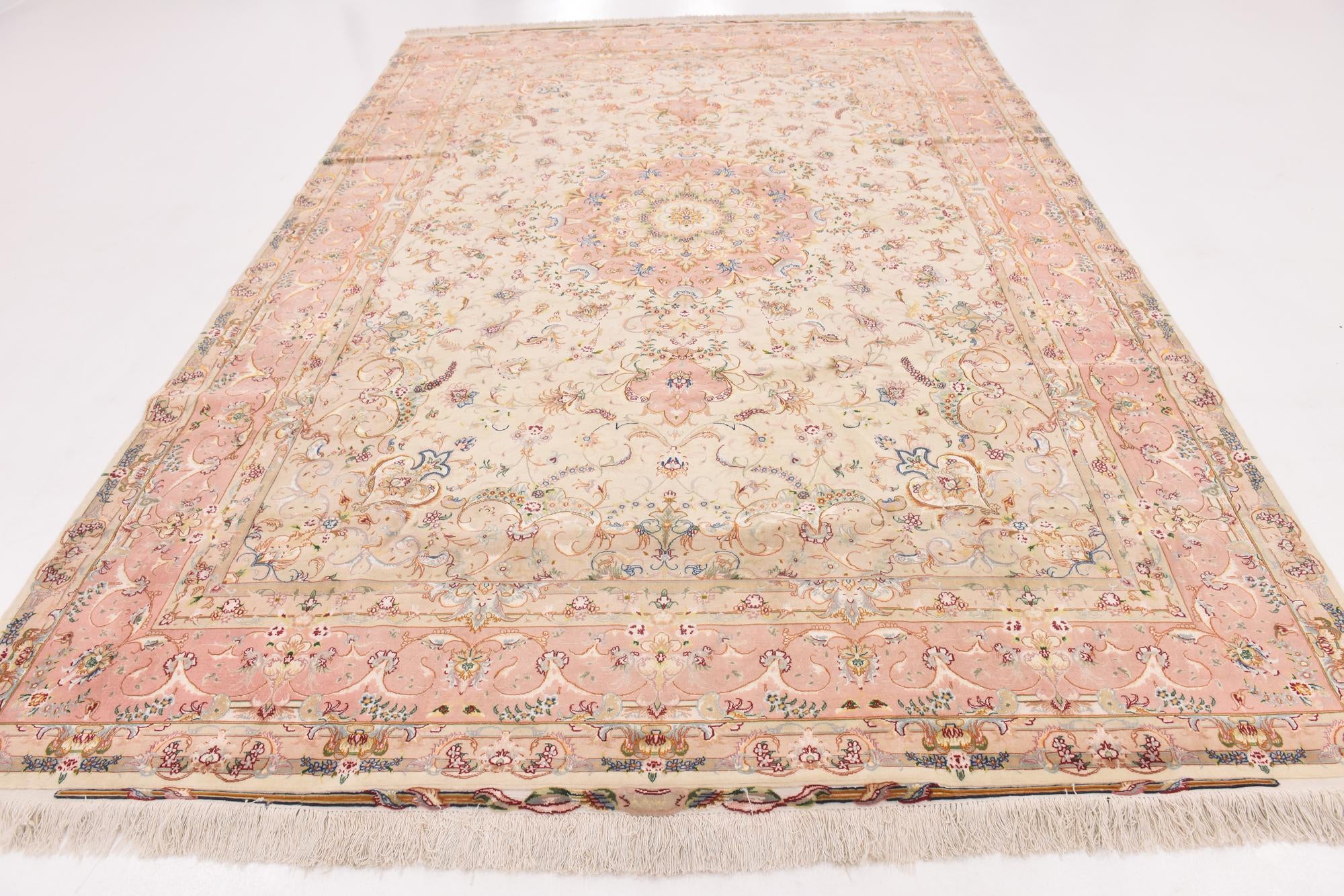 8' 2 x 12' Hand Knotted Tabriz Persian Rug