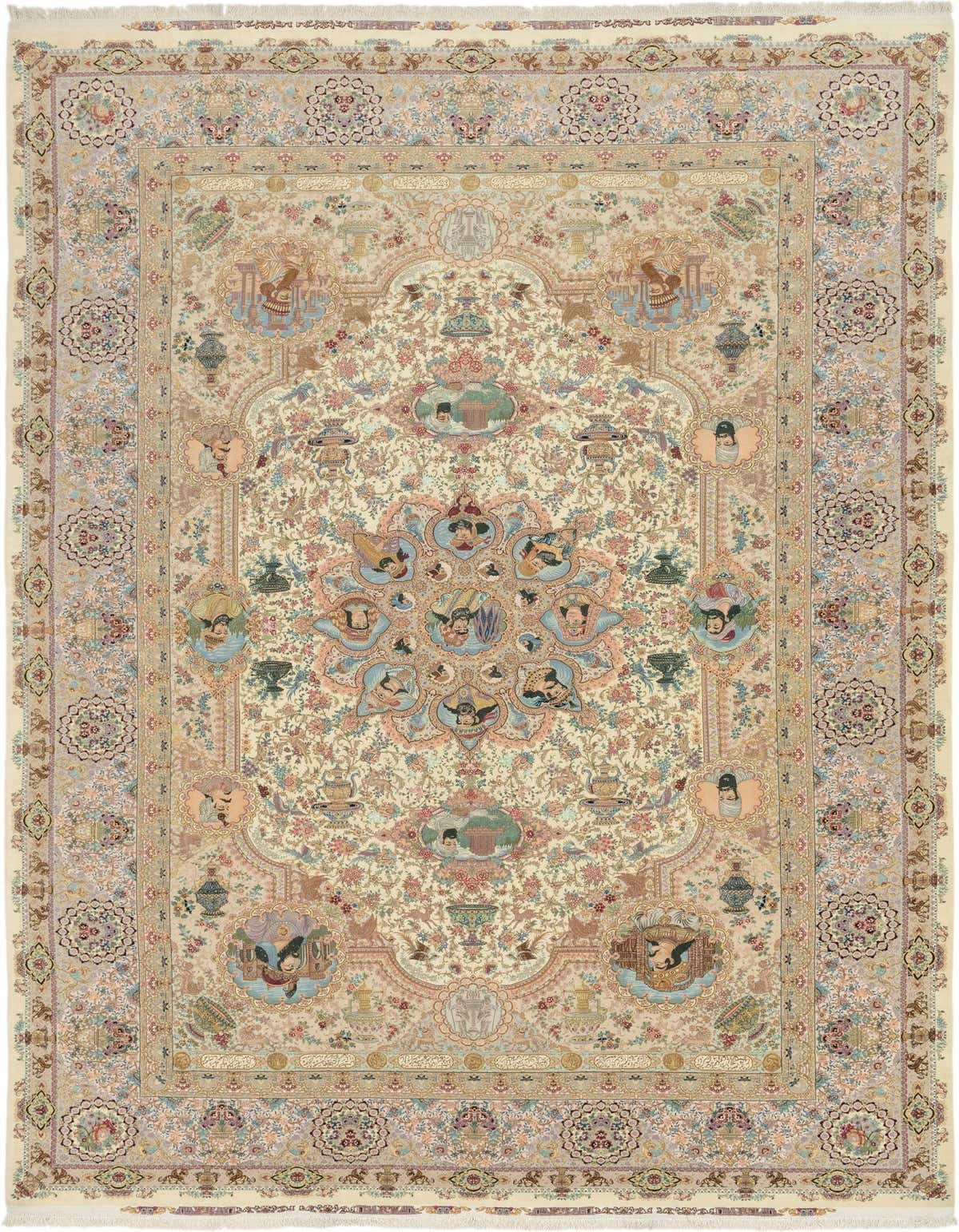 13' x 20' 7 Hand Knotted Tabriz Persian Rug