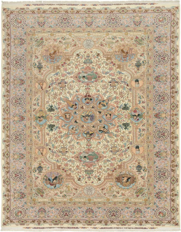 Detail image of 13' x 20' 7 Hand Knotted Tabriz Persian Rug