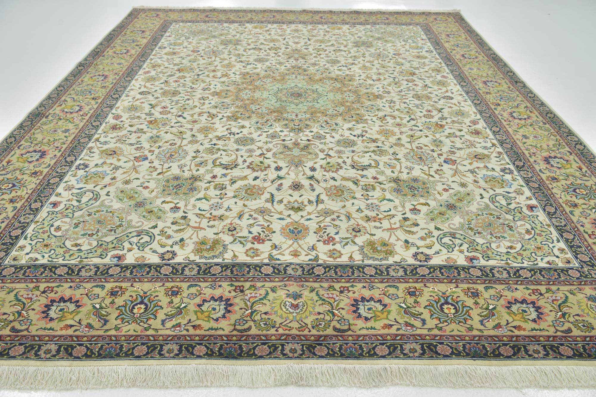 9' 8 x 13' Hand Knotted Tabriz Persian Rug