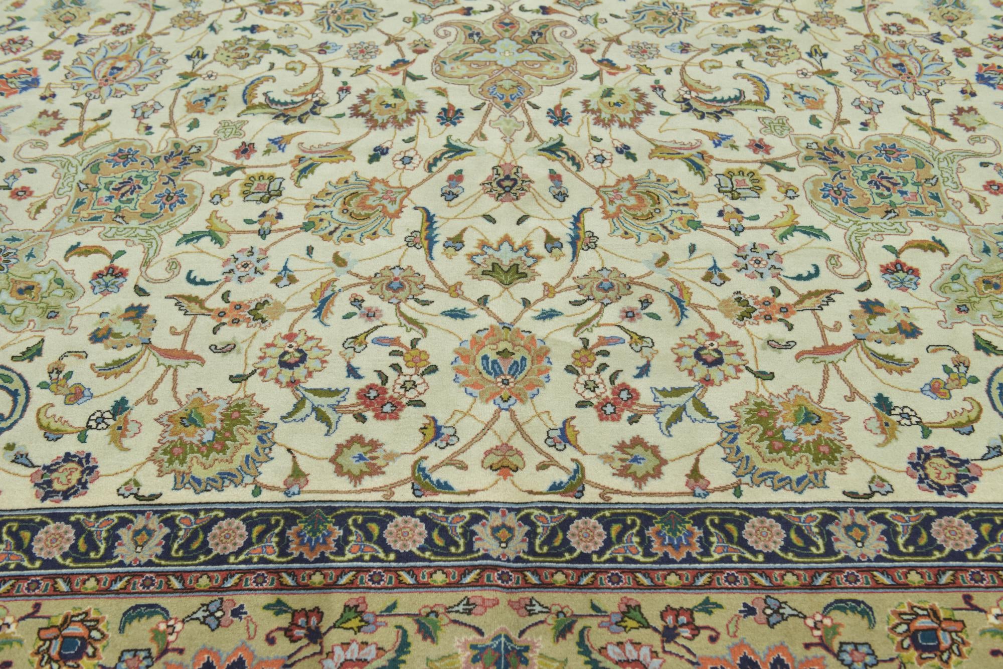 9' 8 x 13' Hand Knotted Tabriz Persian Rug