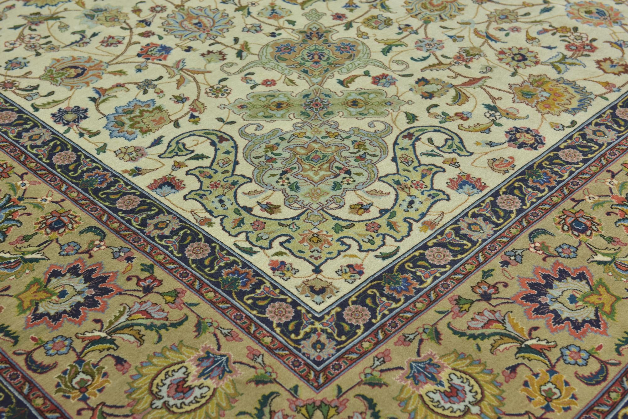 9' 8 x 13' Hand Knotted Tabriz Persian Rug