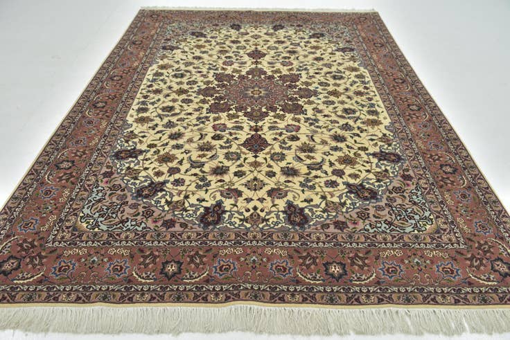 Detail image of 6' 7 x 9' 6 Hand Knotted Tabriz Persian Rug
