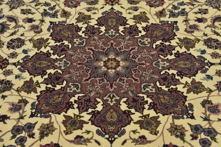 Detail image of 6' 7 x 9' 6 Hand Knotted Tabriz Persian Rug
