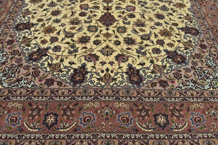 Detail image of 6' 7 x 9' 6 Hand Knotted Tabriz Persian Rug