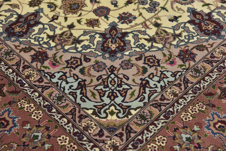 Detail image of 6' 7 x 9' 6 Hand Knotted Tabriz Persian Rug