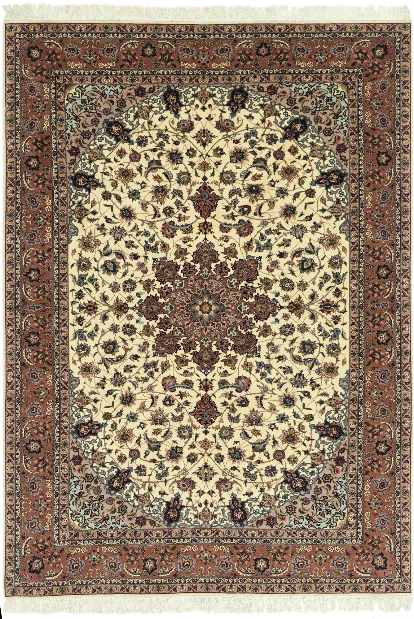 6' 7 x 9' 6 Hand Knotted Tabriz Persian Rug