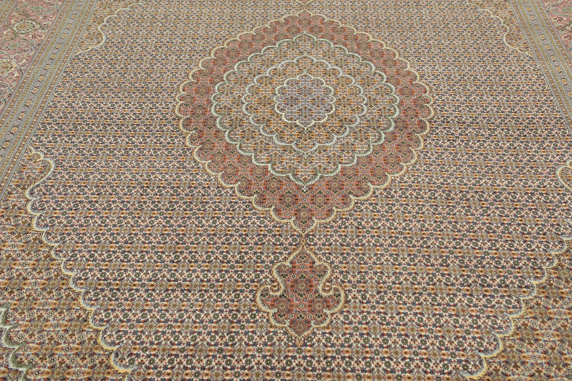 8' 1 x 11' 6 Hand Knotted Tabriz Persian Rug