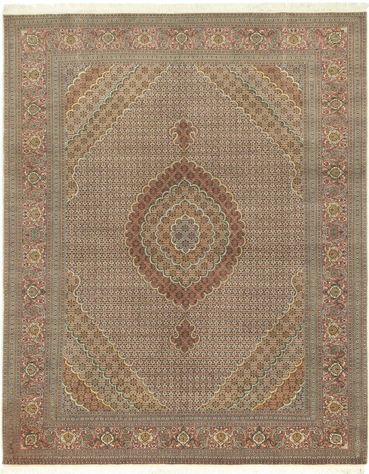 Detail image of 8' 1 x 11' 6 Hand Knotted Tabriz Persian Rug