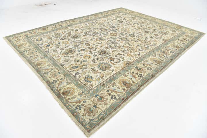 9' 4 x 13' Hand Knotted Tabriz Persian Wool Rug