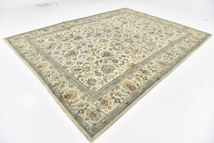 Detail image of 9' 4 x 13' Hand Knotted Tabriz Persian Wool Rug
