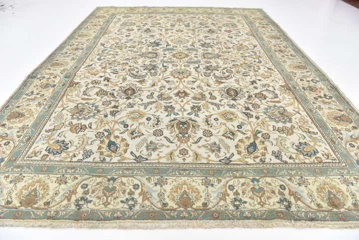 9' 4 x 13' Hand Knotted Tabriz Persian Wool Rug