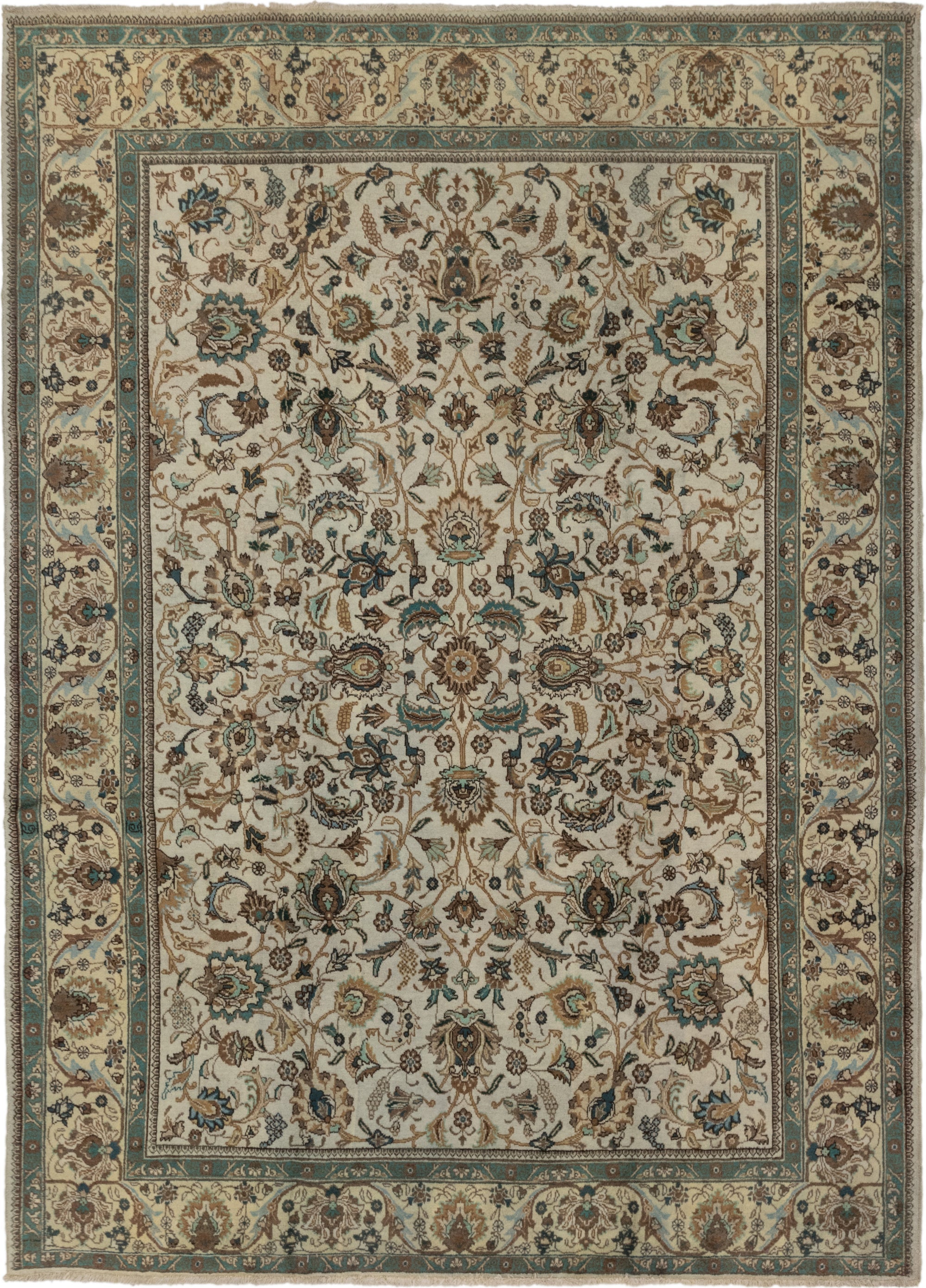 9' 4 x 13' Hand Knotted Tabriz Persian Wool Rug