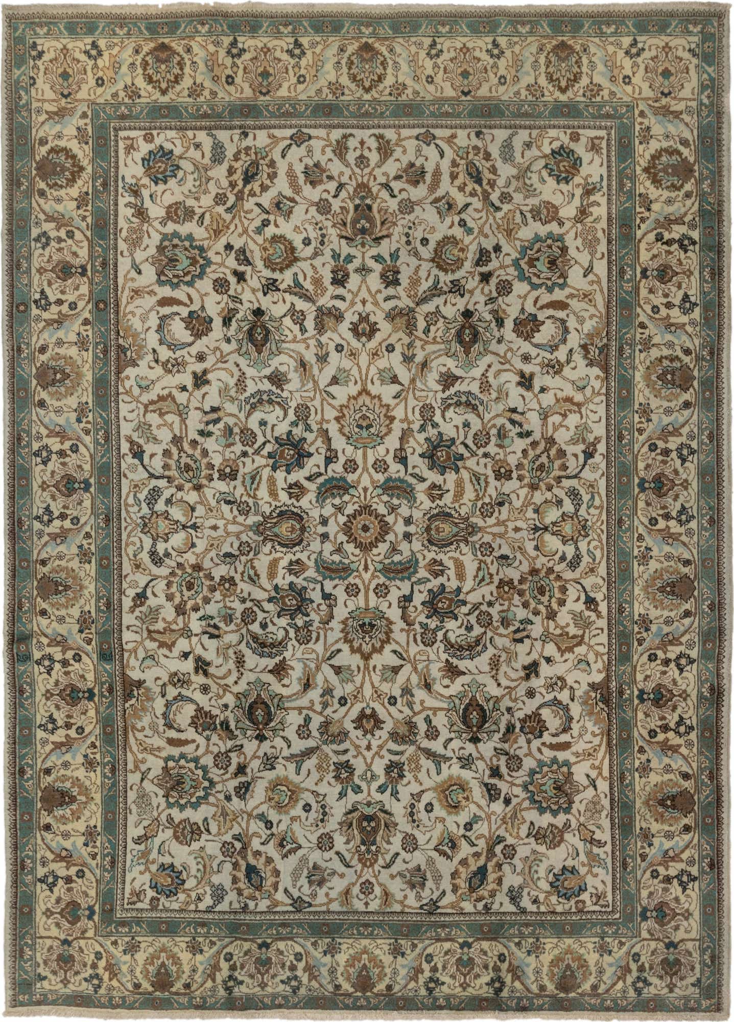 9' 4 x 13' Hand Knotted Tabriz Persian Wool Rug