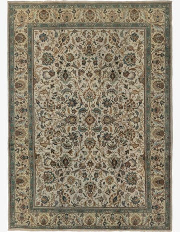 9' 4 x 13' Hand Knotted Tabriz Persian Wool Rug