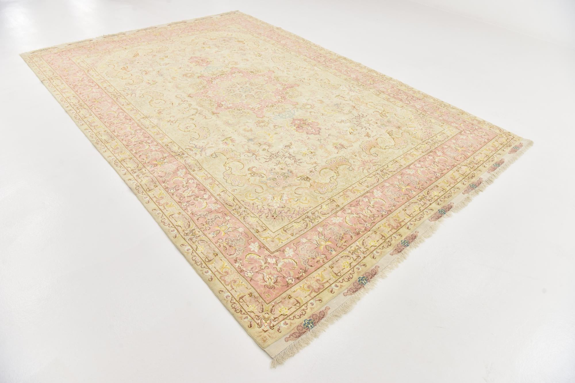8' x 11' 10 Hand Knotted Tabriz Persian Rug
