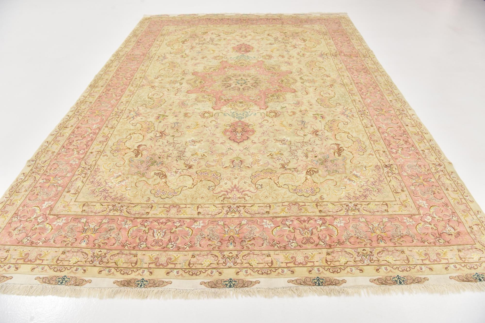 8' x 11' 10 Hand Knotted Tabriz Persian Rug