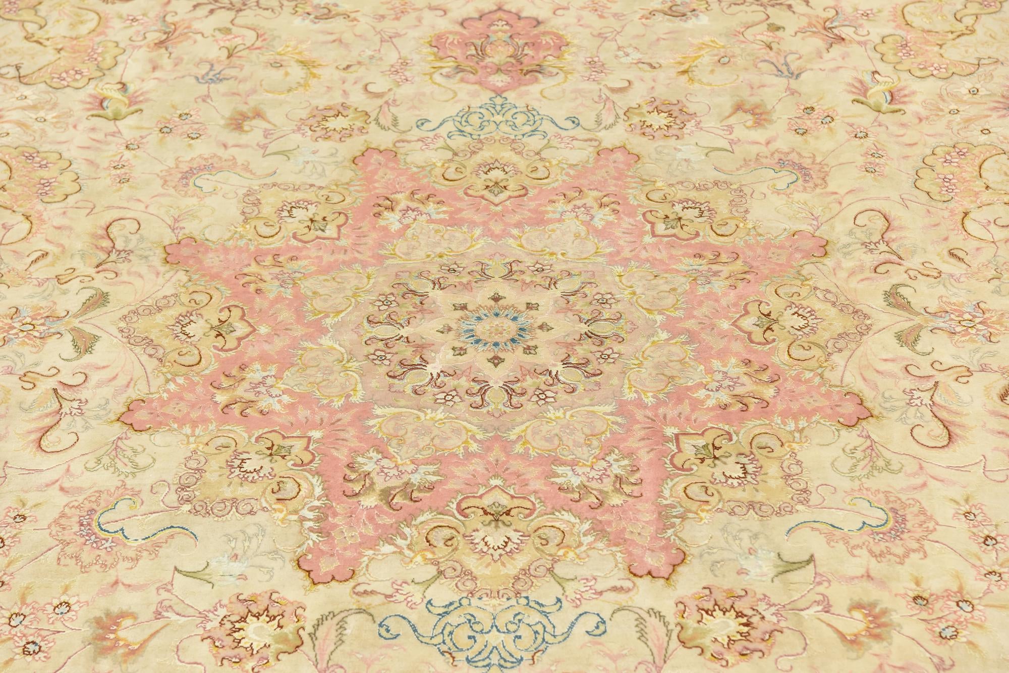 8' x 11' 10 Hand Knotted Tabriz Persian Rug