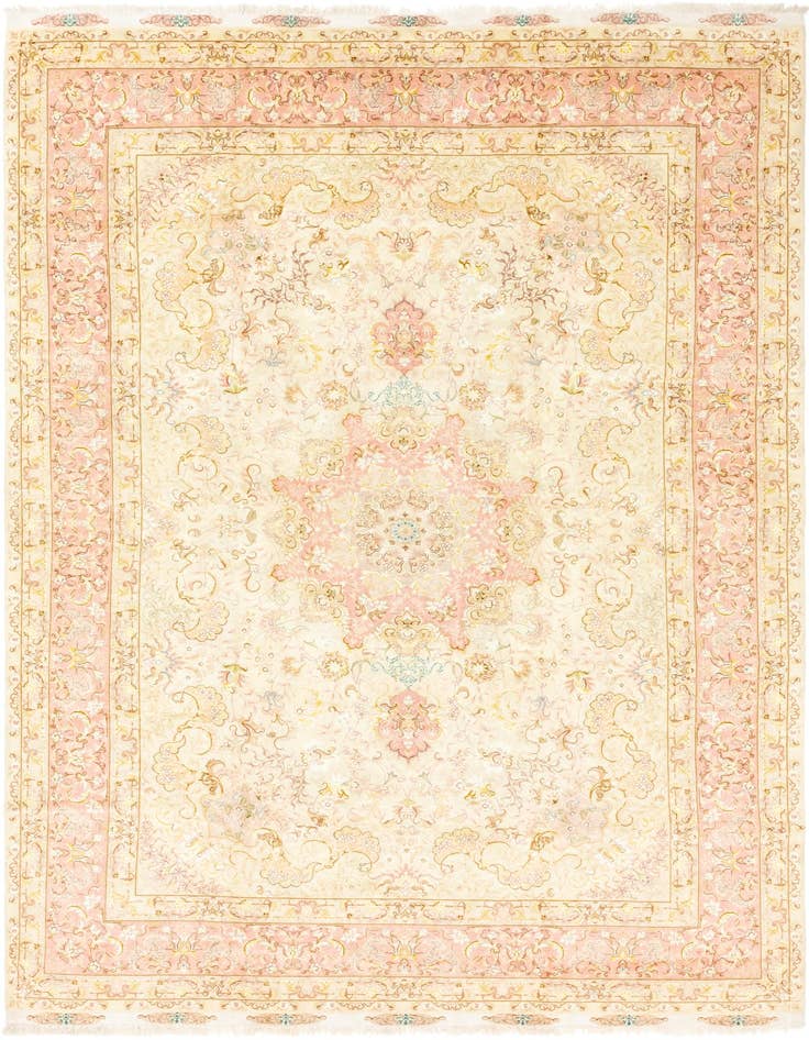 Detail image of 8' x 11' 10 Hand Knotted Tabriz Persian Rug