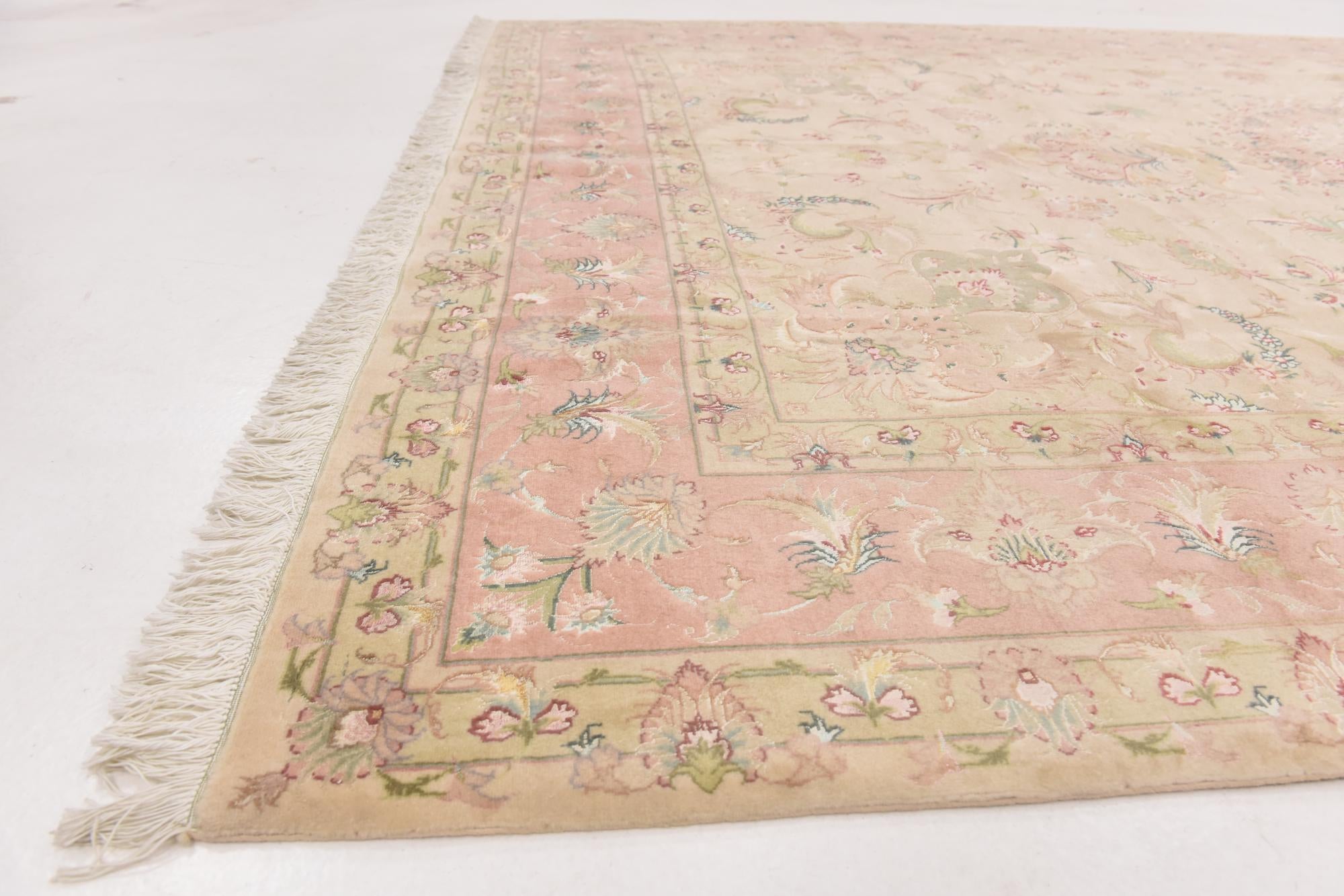 6' 8 x 10' Hand Knotted Tabriz Persian Rug