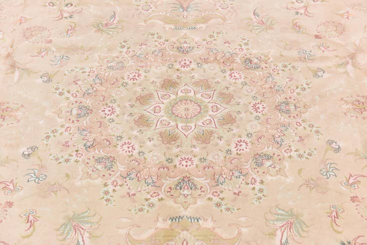 Detail image of 6' 8 x 10' Hand Knotted Tabriz Persian Rug
