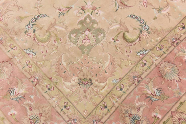 Detail image of 6' 8 x 10' Hand Knotted Tabriz Persian Rug