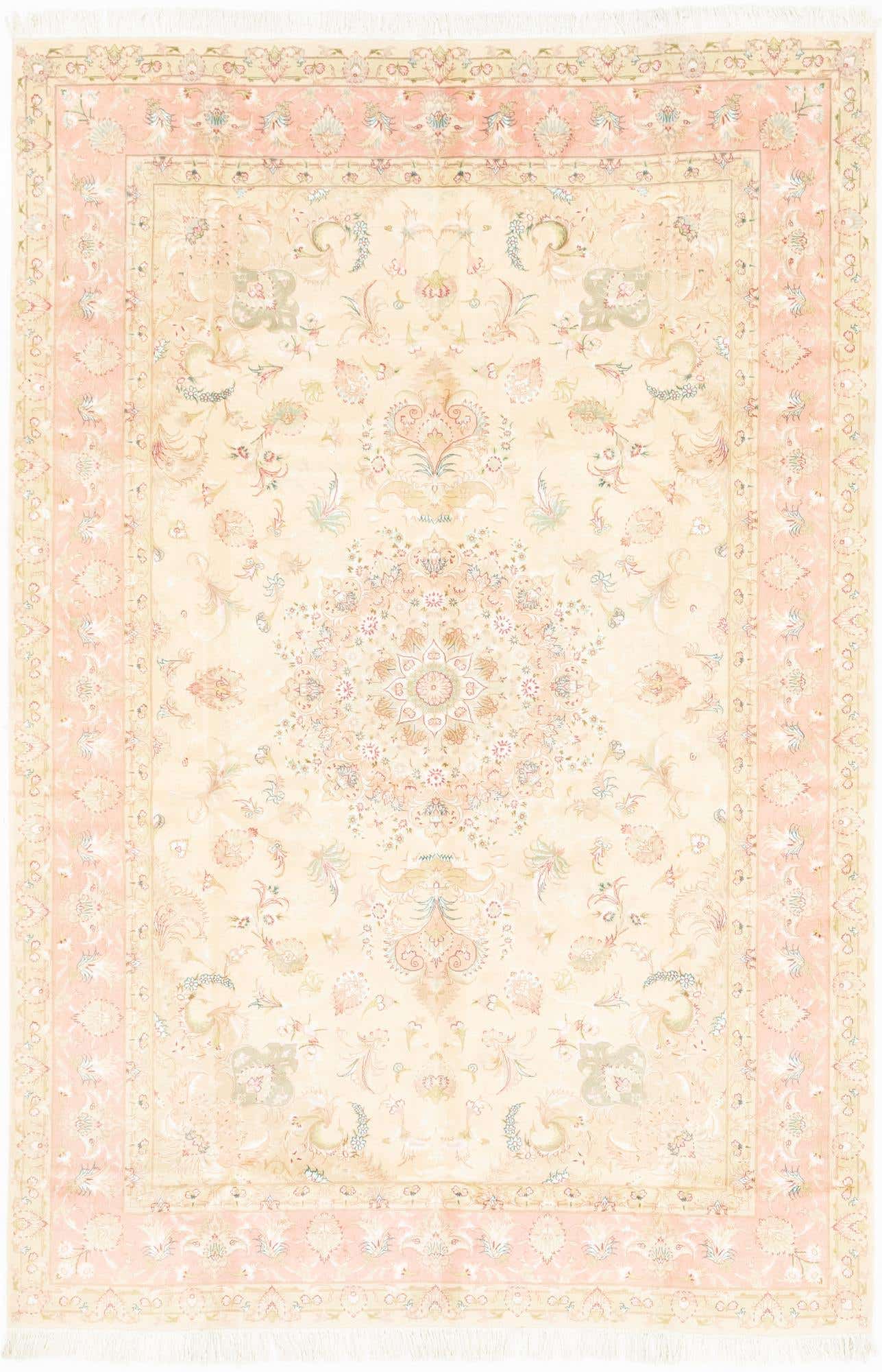 6' 8 x 10' Hand Knotted Tabriz Persian Rug