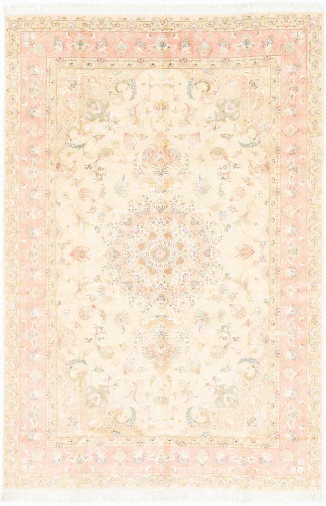 6' 8 x 10' Hand Knotted Tabriz Persian Rug